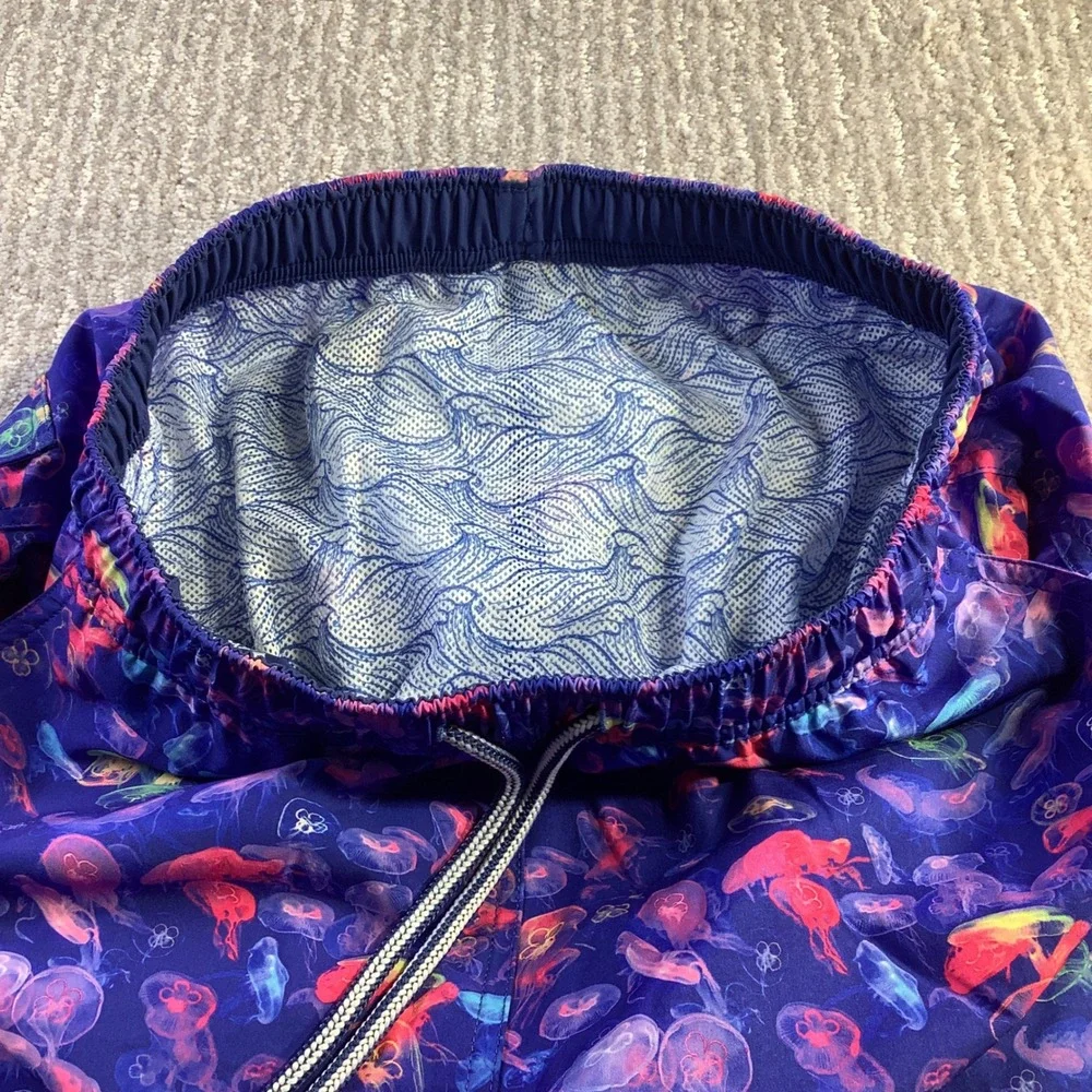Peter Millar Seaside Mens Jellyfish Print‎ Swim Trunks Size Small NWT